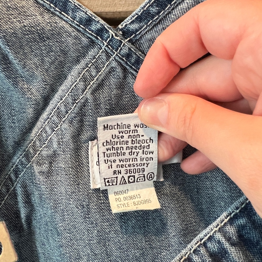 Vintage Calvin Klein CK jeans Y2K baggy overalls size small - Picture 12 of 15